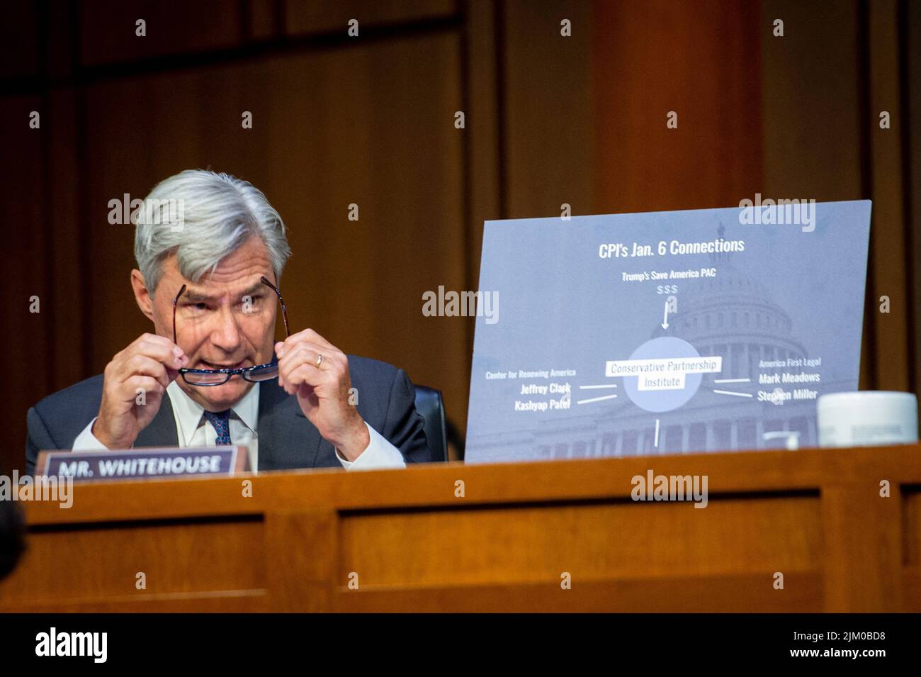 United states senator sheldon whitehouse democrat of rhode island hi