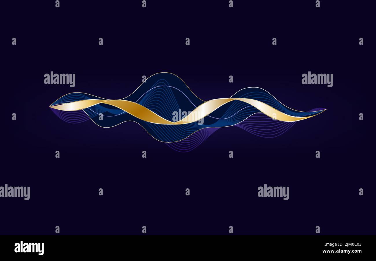 Modern sound wave equalizer. Vector illustration on dark background ...