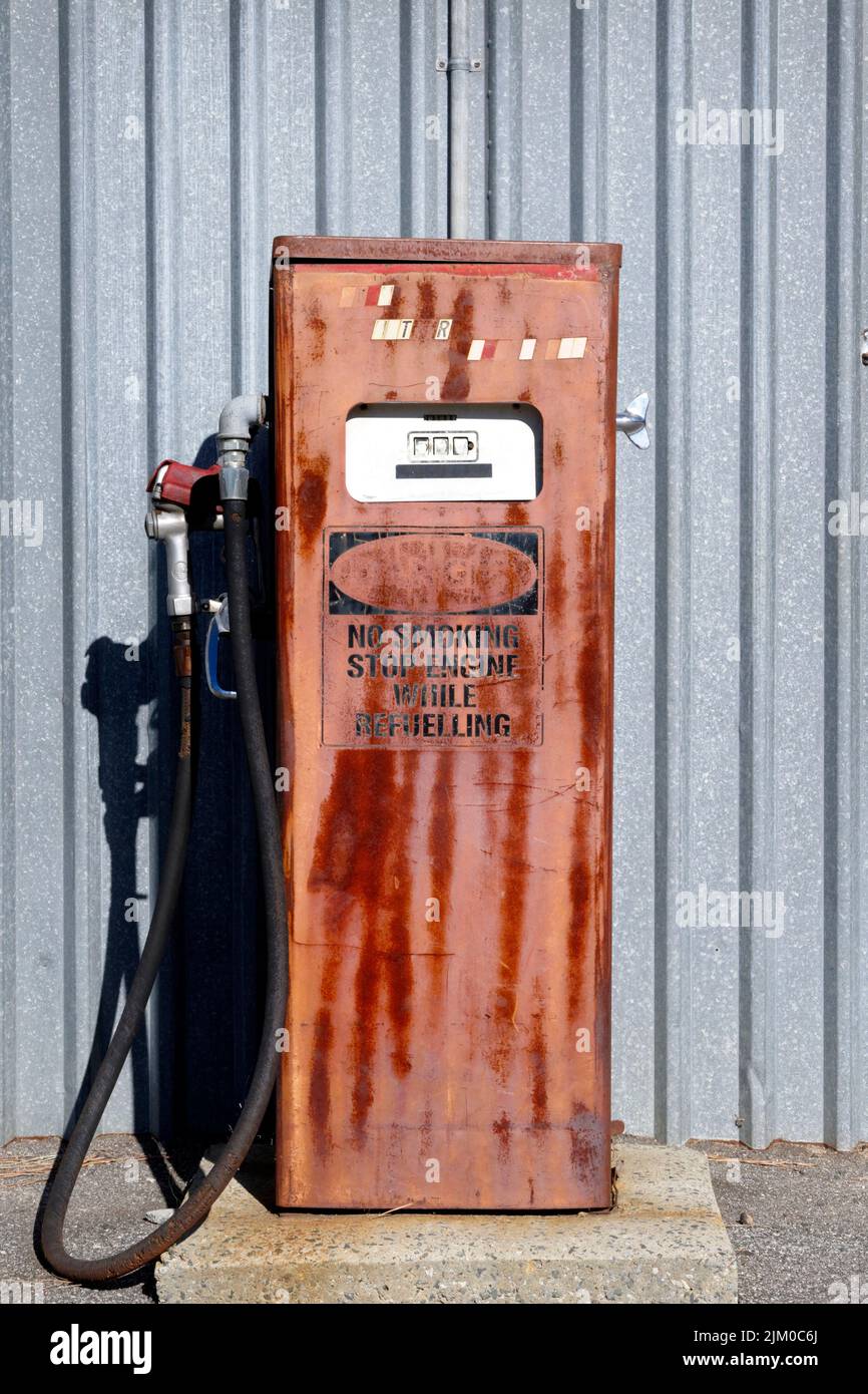 Old disused fuel pump, Western Australia Stock Photo