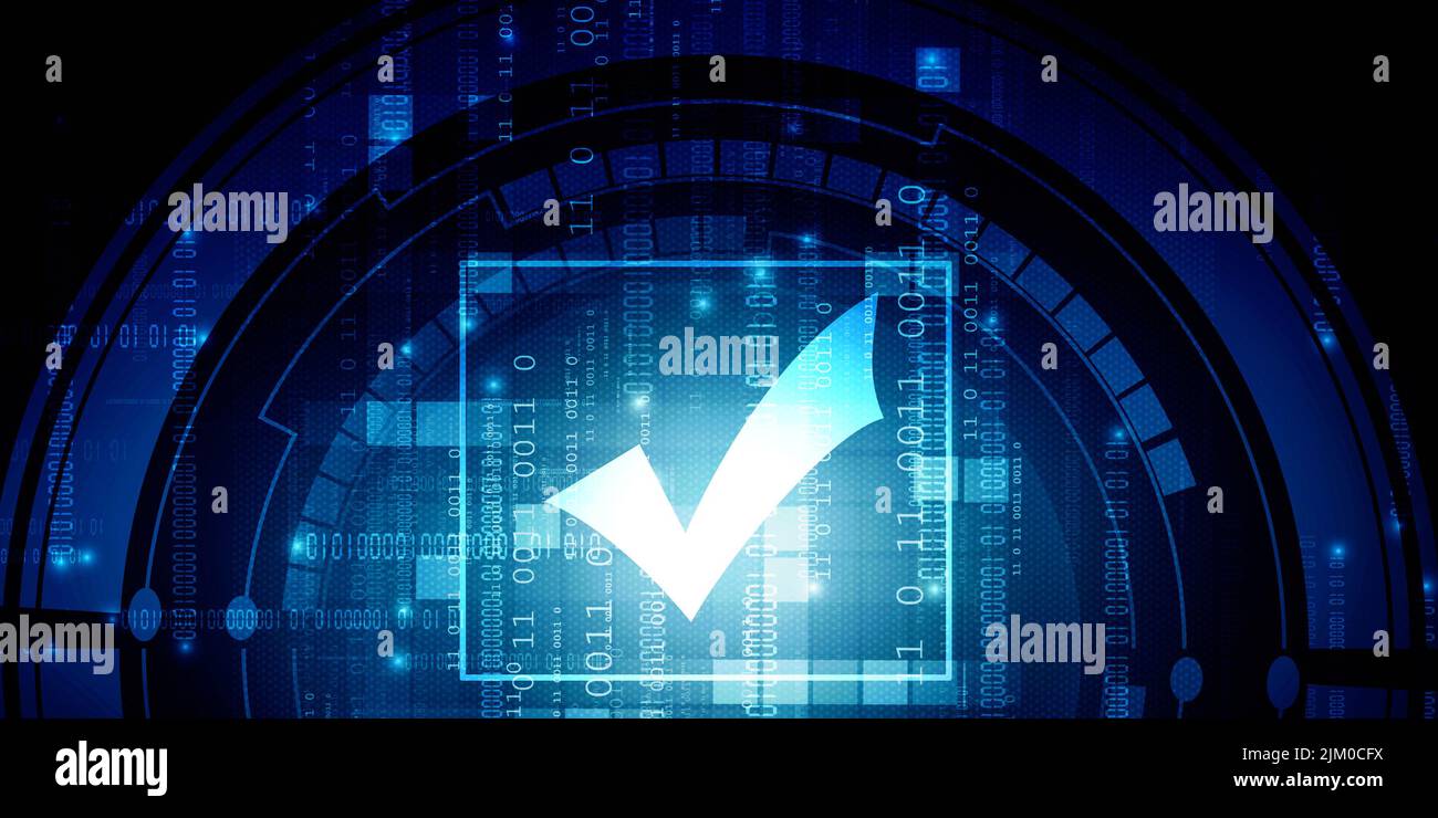 2d illustration Checkbox Tick Stock Photo - Alamy