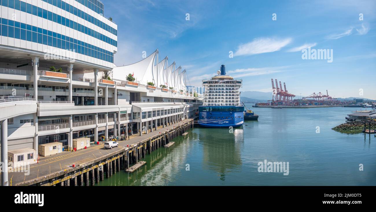 Vancouver, British Columbia, Canada - July 24, 2022: Cruise ship ...