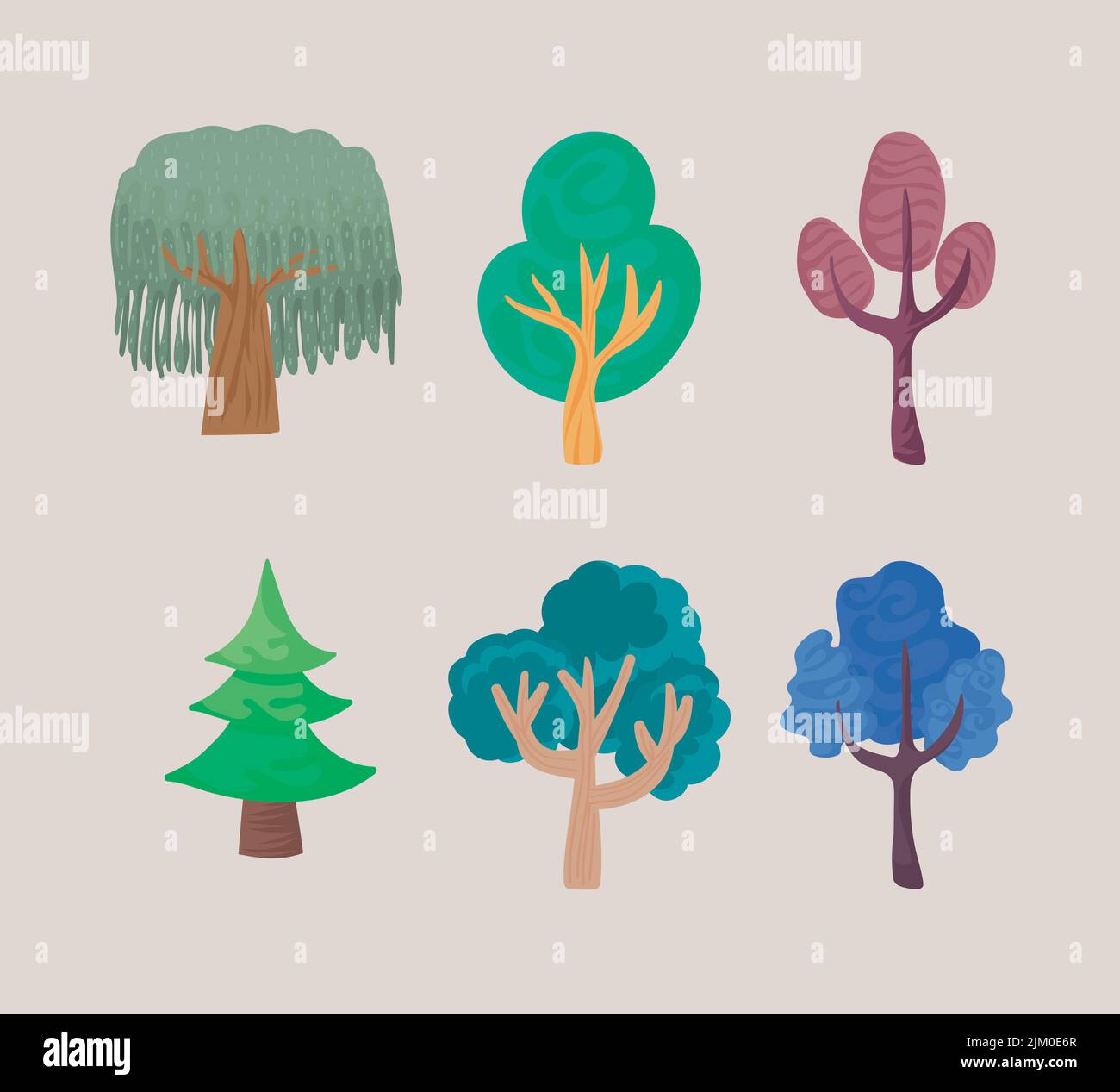 icons set trees Stock Vector Image & Art - Alamy