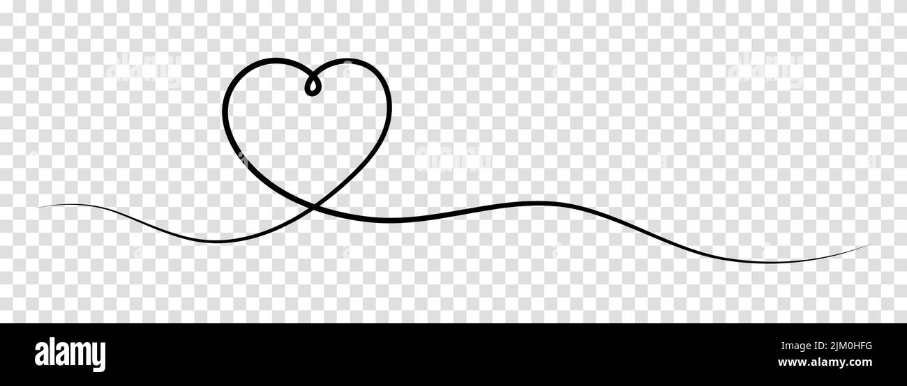 Love heart icon, continuous one line drawing. Vector illustration ...