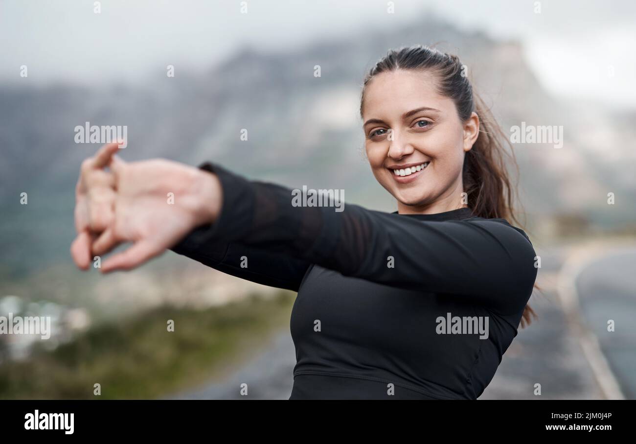 Are you ready to sweat. Cropped portrait of an attractive young woman