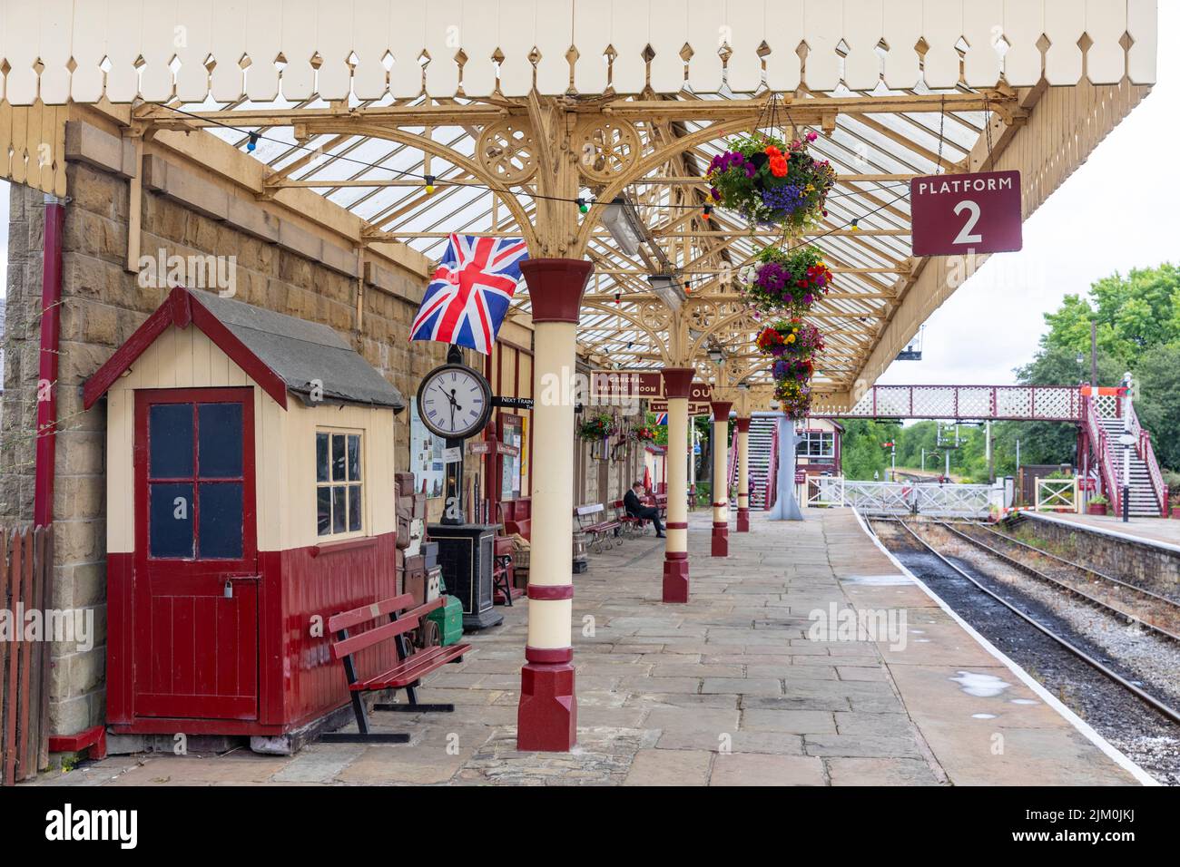 Ramsbottom railway station in Lancashire, traditional and vintage station which is heritage listed, Lancashire,England,Uk summer 2022 Stock Photo