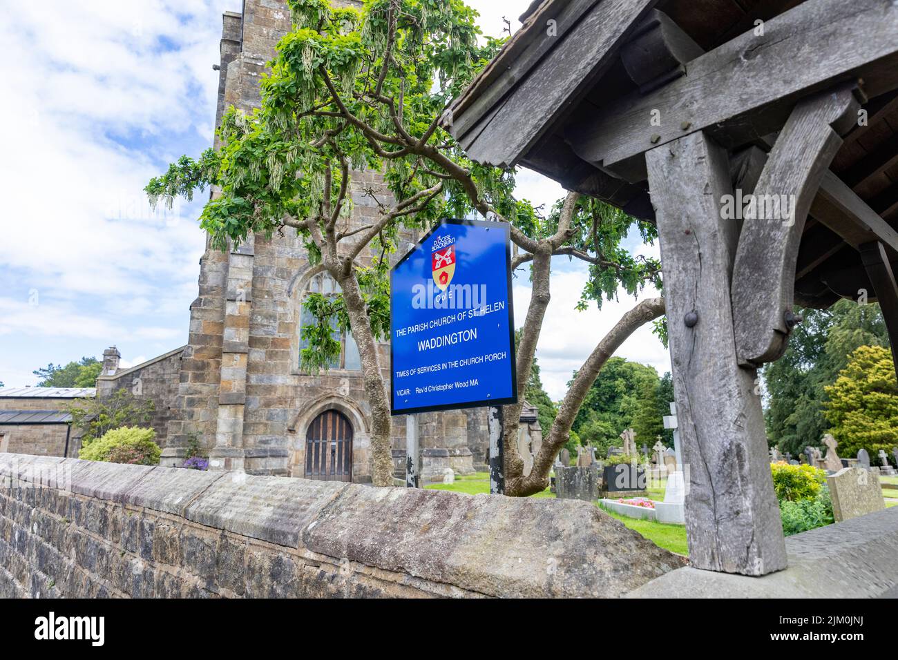 Waddington Church St Helen, in the village of Waddington,Lancashire