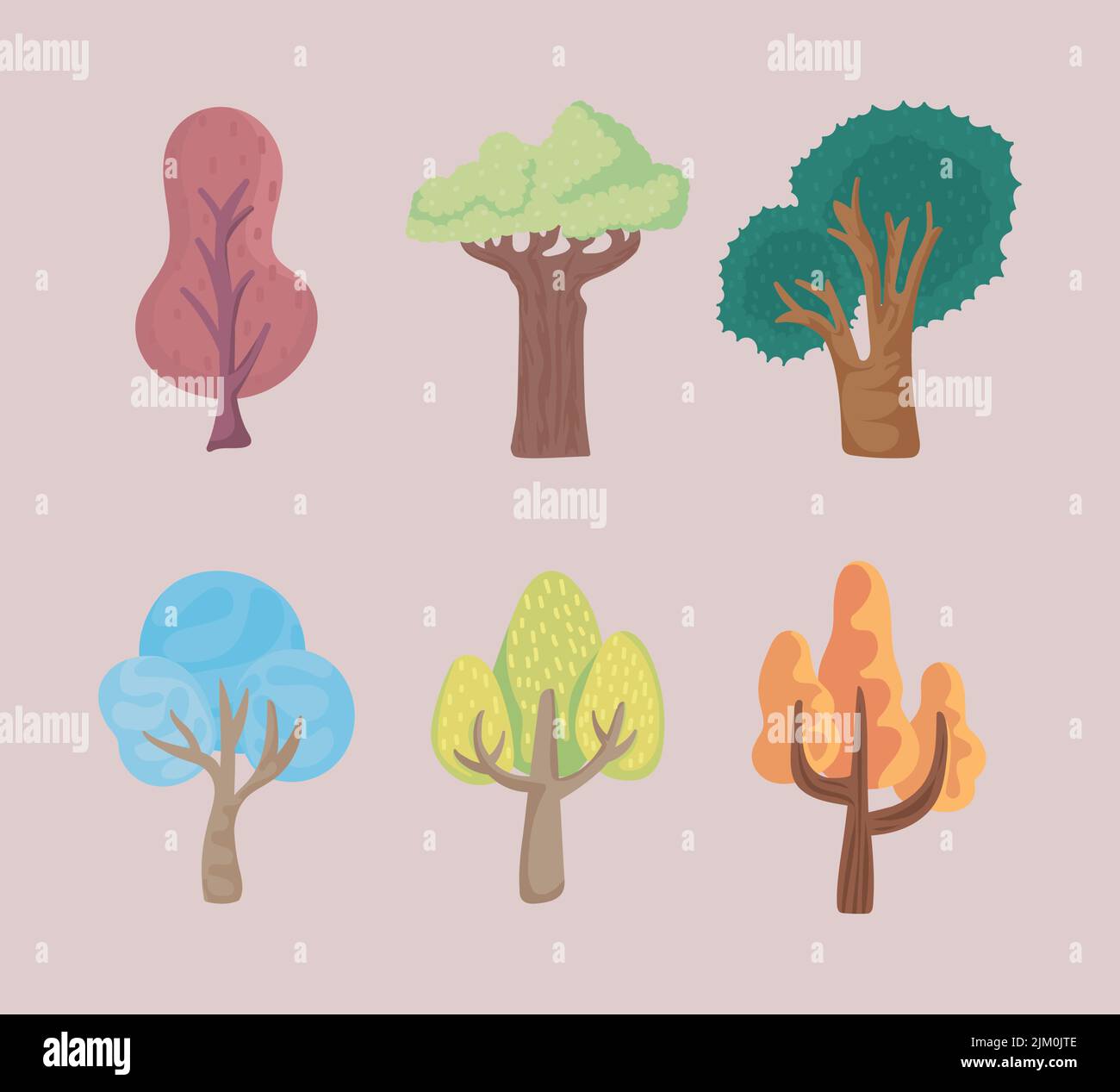 set of trees Stock Vector Image & Art - Alamy