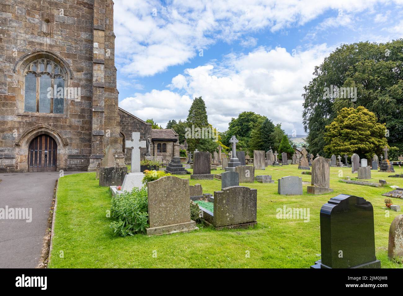 Waddington Church St Helen, in the village of Waddington,Lancashire, England,Uk summer 2022 Stock Photo