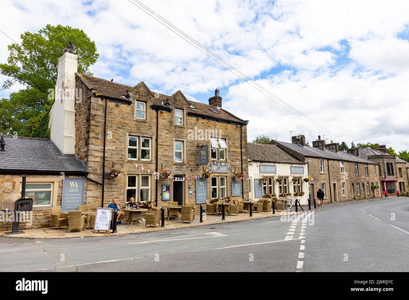 Waddington Village in the Ribble valley of Lancashire,Waddington Arms pub and restaurant,Lancashire,England,Uk summer 2022 Stock Photo