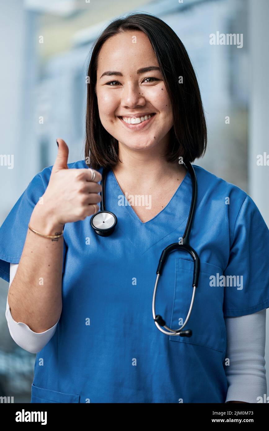 Youre looking much better already. Portrait of a medical practitioner