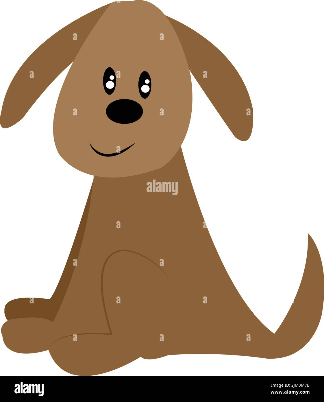 A cute brown dog vector design for logo template Stock Vector Image