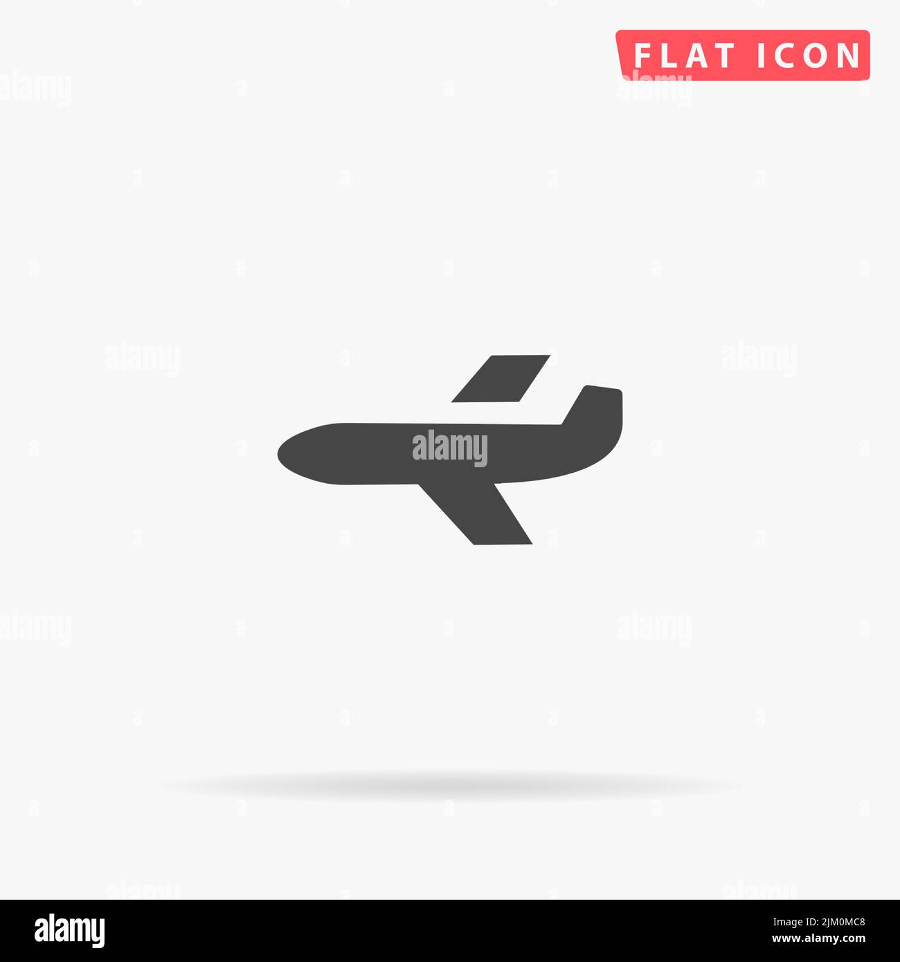 Plane flat vector icon. Hand drawn style design illustrations Stock ...