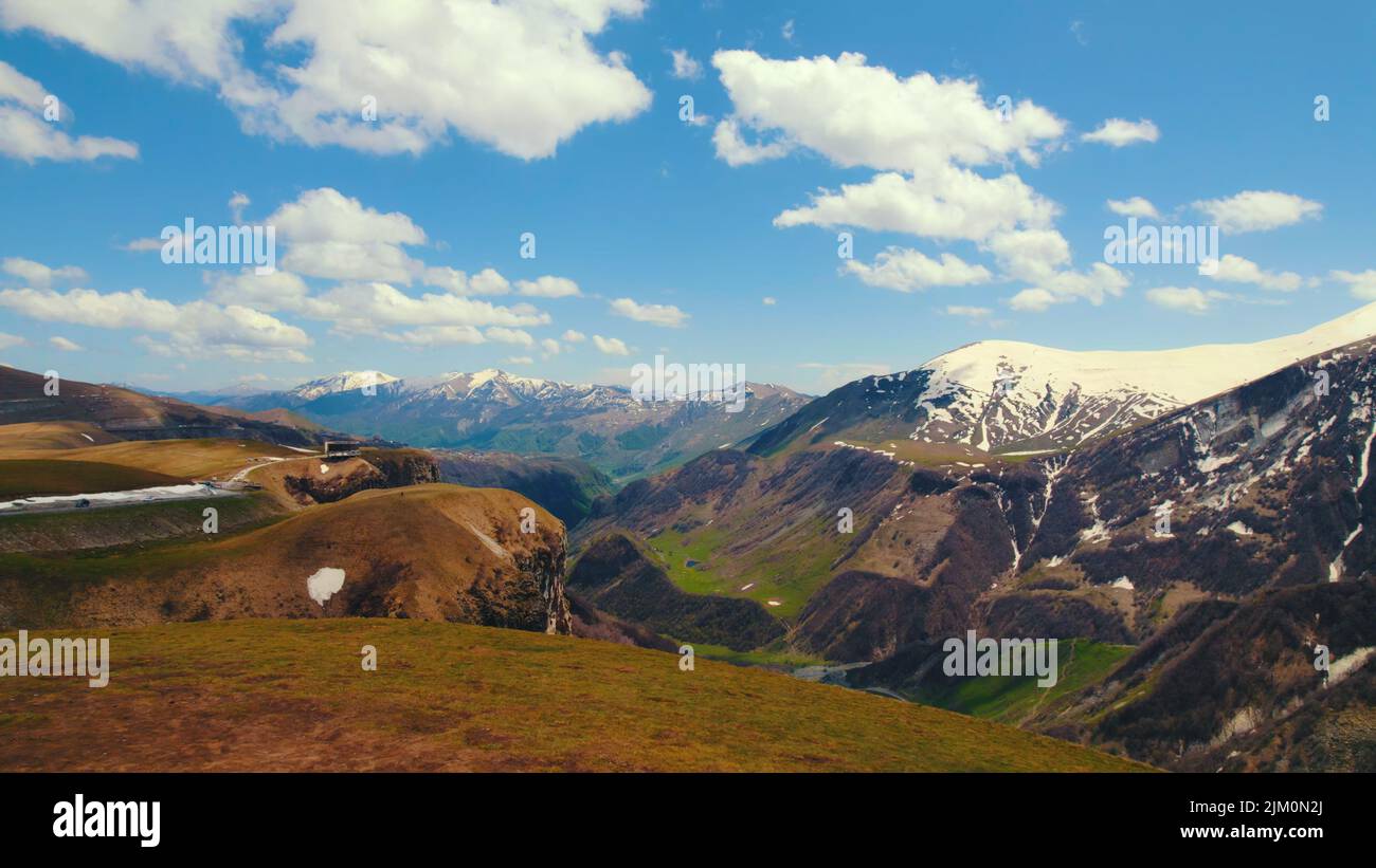 view of Gudauri and the beautiful Caucasus mountains in summer. High quality photo Stock Photo