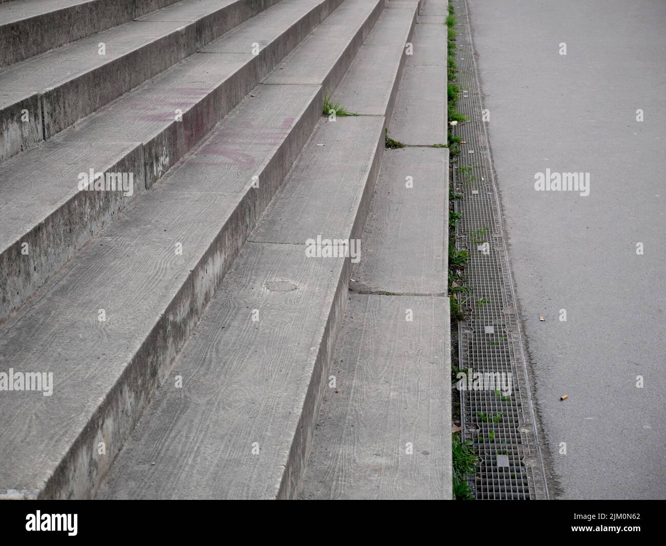 Aligned staircase at Berline velodrom made of concrete Stock Photo