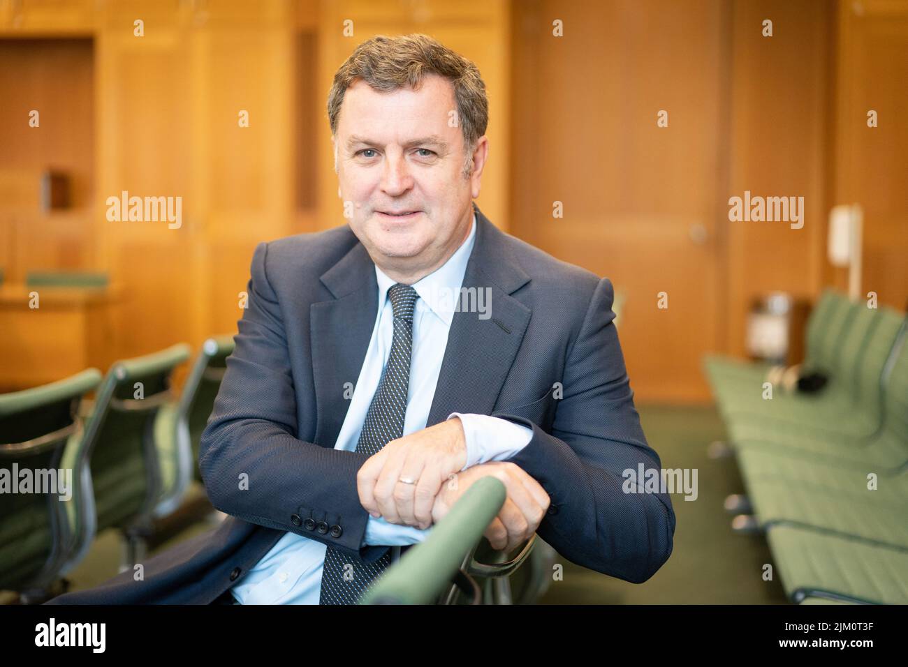 File photo dated 24/11/21 of conservative chair of the Treasury Select Committee Mel Stride in the Houses of Parliament, London. A senior supporter of Rishi Sunak warned that Liz Truss’s plans for the economy and public finances were 'dangerous'. Mel Stride, chairman of the Commons Treasury Committee, told BBC Radio 4’s Today: 'What we must do now is avoid stoking the inflation and making the problem even worse. 'One of the ways you can make the problem very significantly worse is by coming forward with large-scale, tens of billions of pounds’ worth, of unfunded tax cuts'. Issue date: Thursday Stock Photo