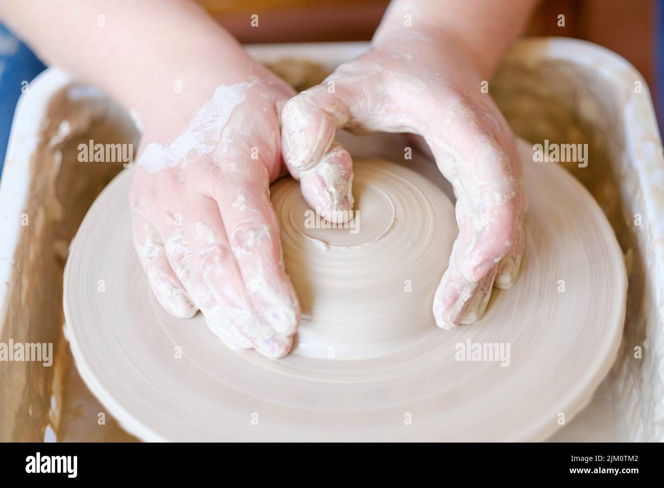 pottery craftsman artistic hobby vocation creative Stock Photo