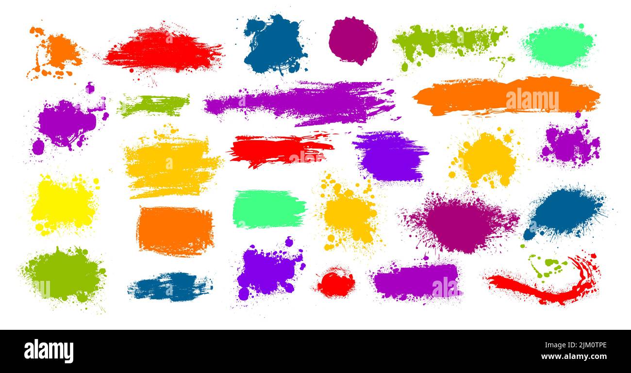 Multicolored blots set. Vector illustration Stock Vector