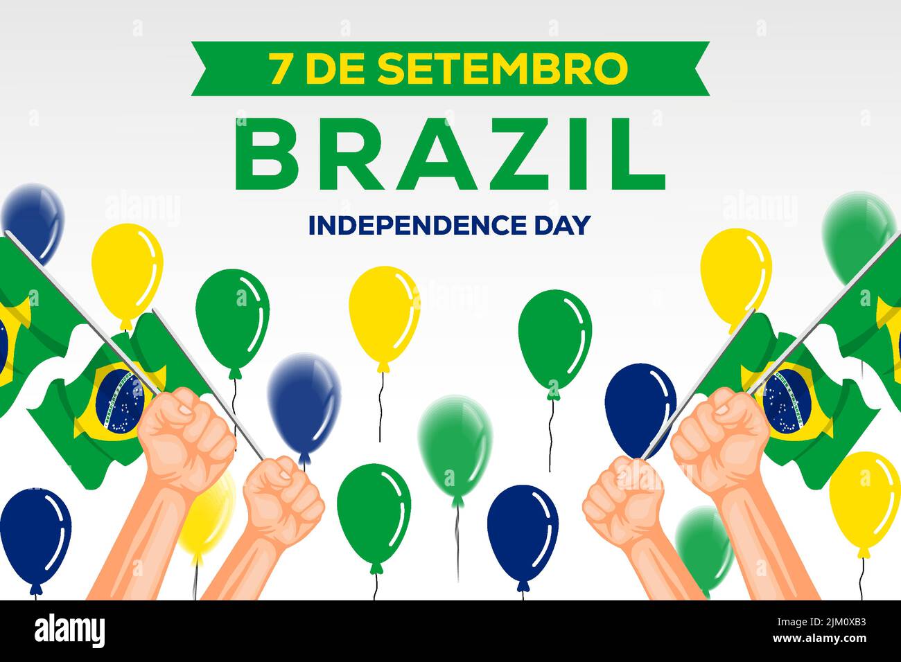 flat 7 de setembro Brazil independence day background illustration with ...