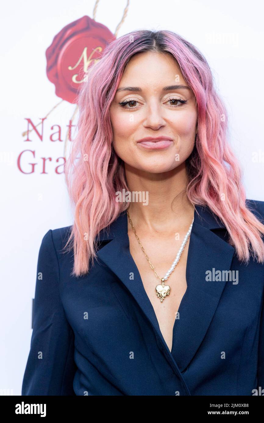 Los Angeles, CA, August 3, 2022, Caroline dAmore aka Pizza Girl attends Natasha Graziano's book launch party 'Be It Until You Become It' at Bar Lis Thomson Hotel, Los Angeles, CA on August 3, 2022 Stock Photo