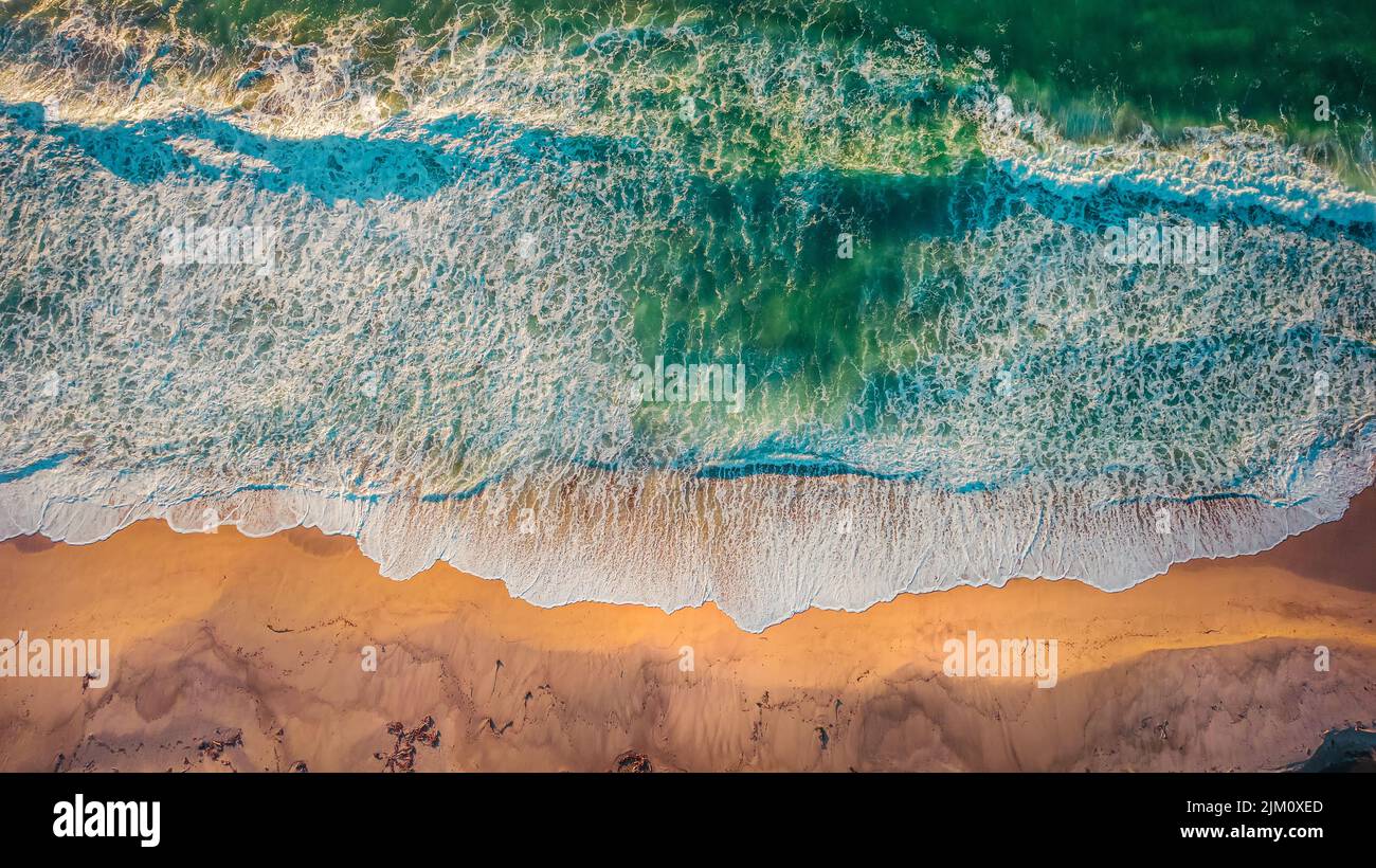 An aerial overhead view of waves Stock Photo