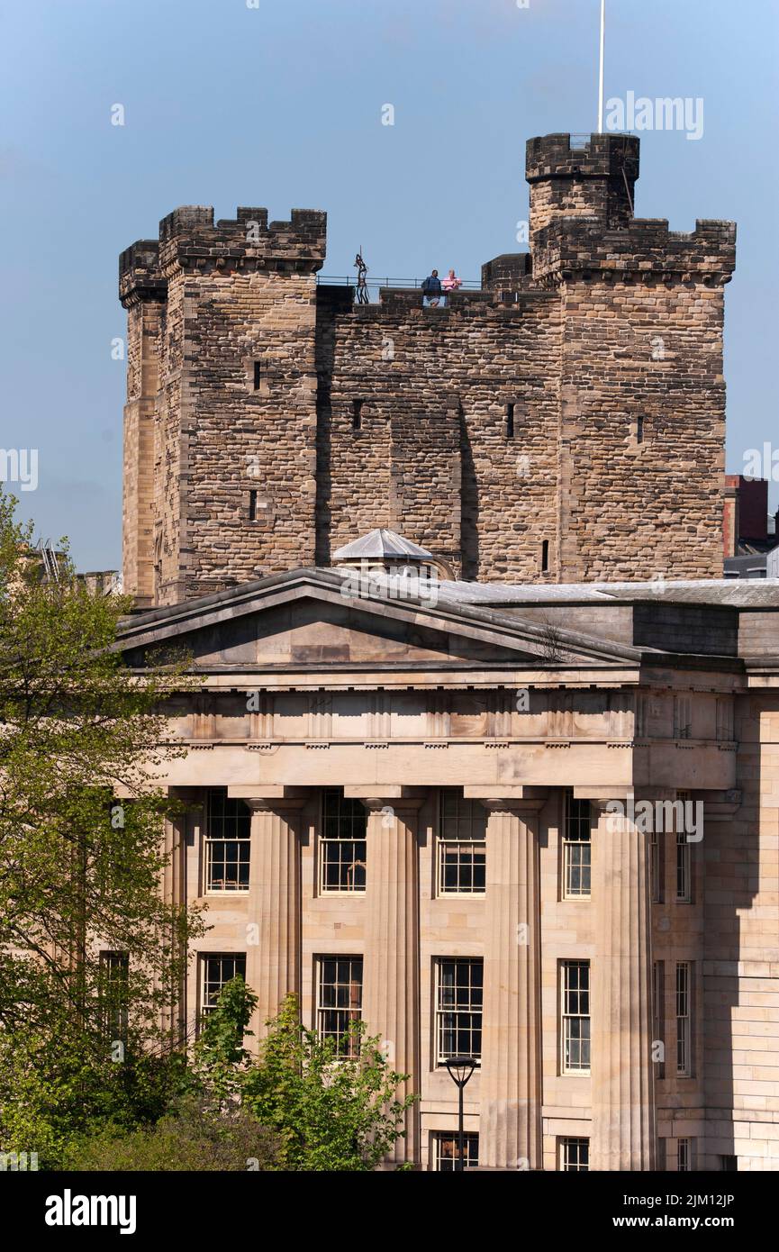 Castle keep and Moot Hall, Newcastle upon Tyne Stock Photo