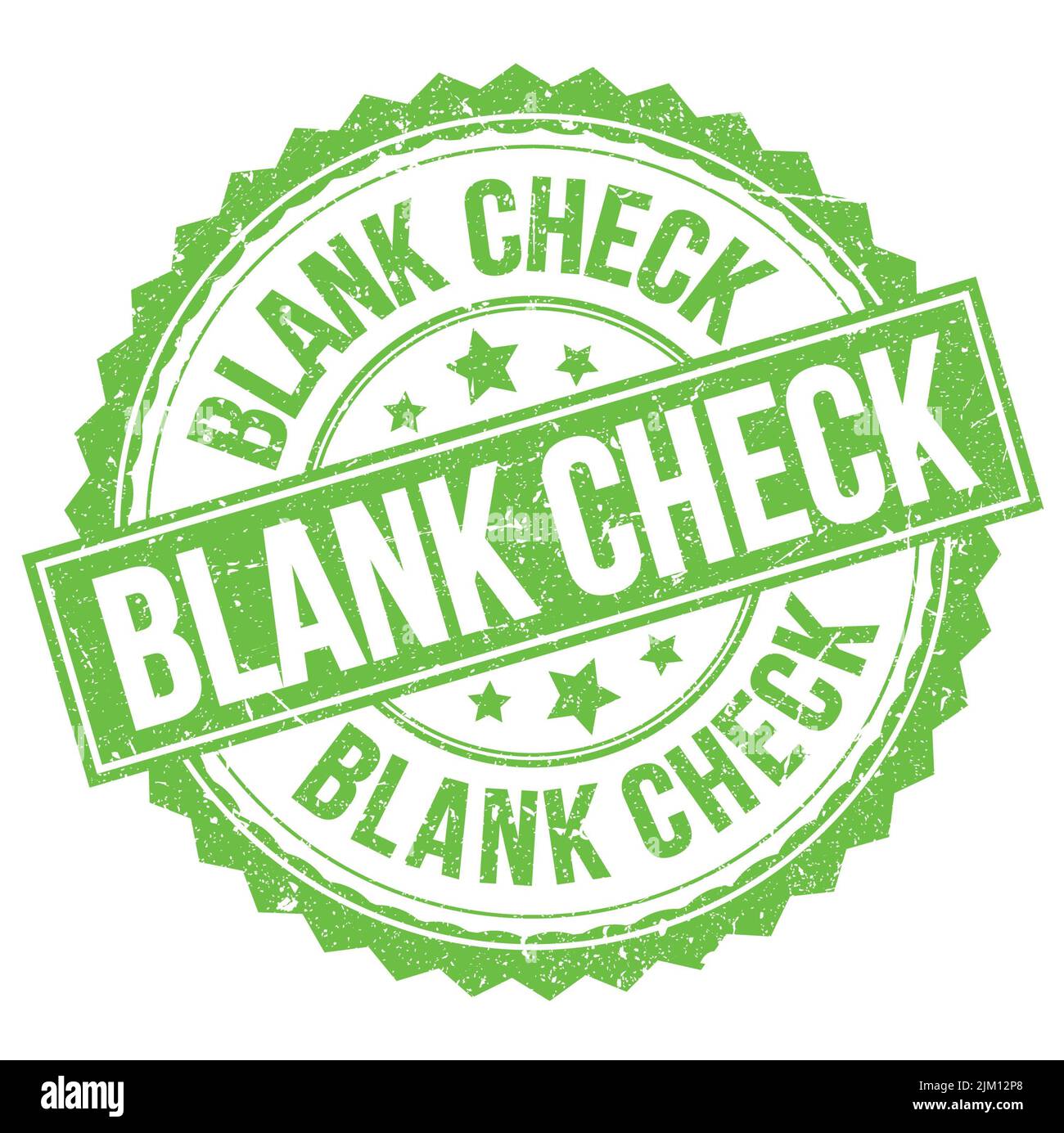 BLANK CHECK text written on green round stamp sign Stock Photo