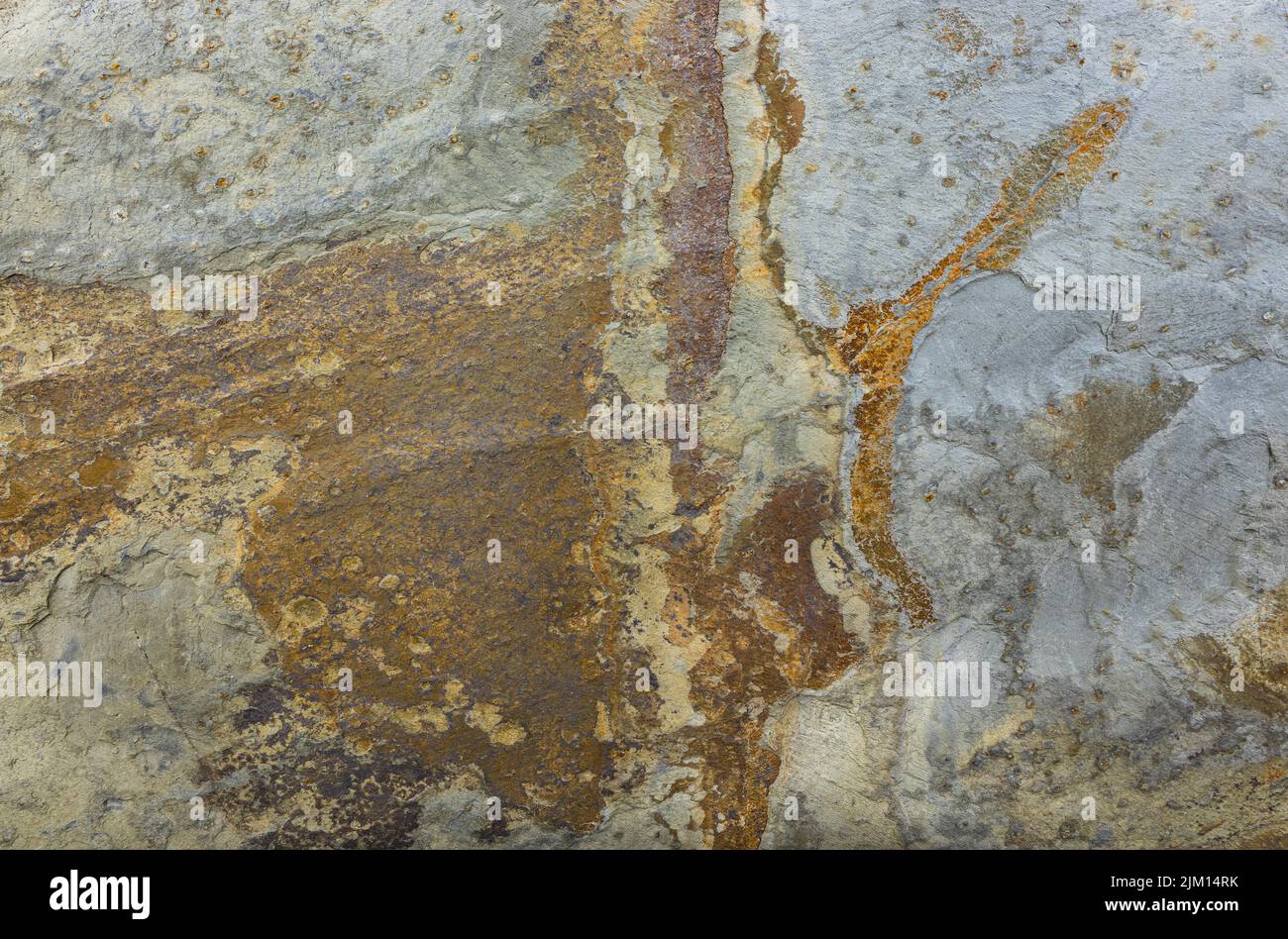 Grunge rusty background with corrosion and deep crack on the texture of the surface Stock Photo