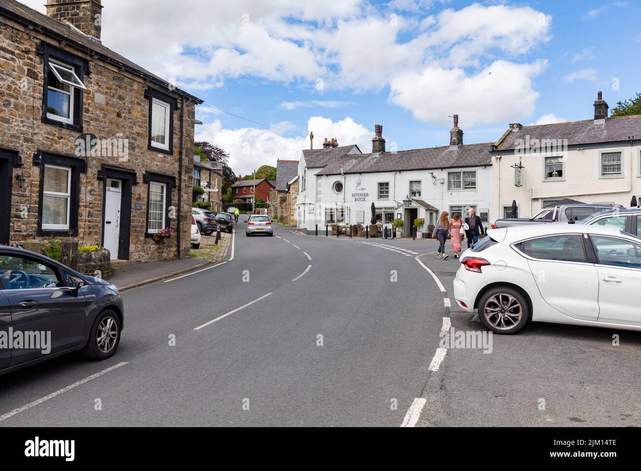 Waddington village in Lancashire,England,street scene in summer 2022,UK Stock Photo