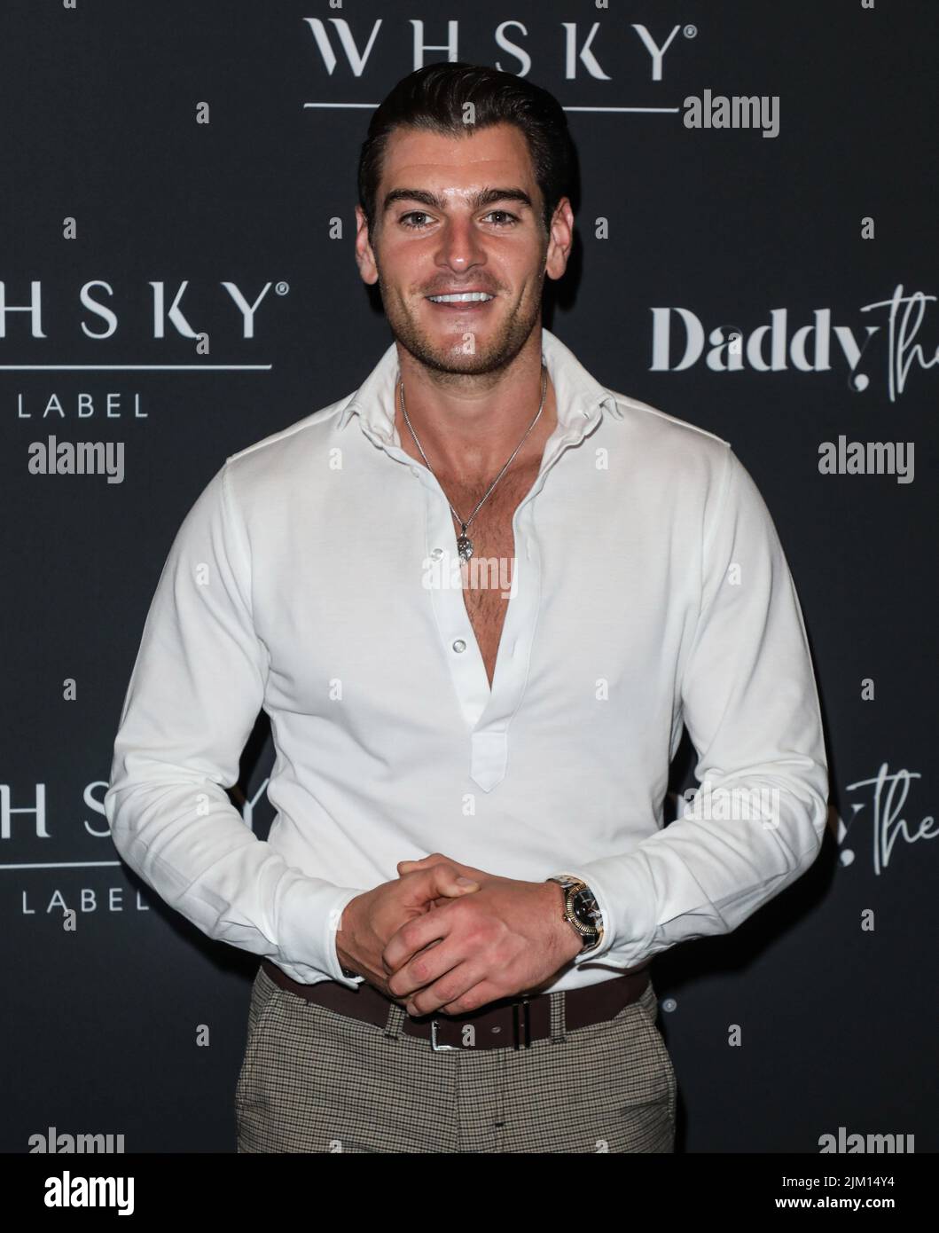 Matt Lapinskas seen attending the WHSKY Label launch party at Aures in London Stock Photo