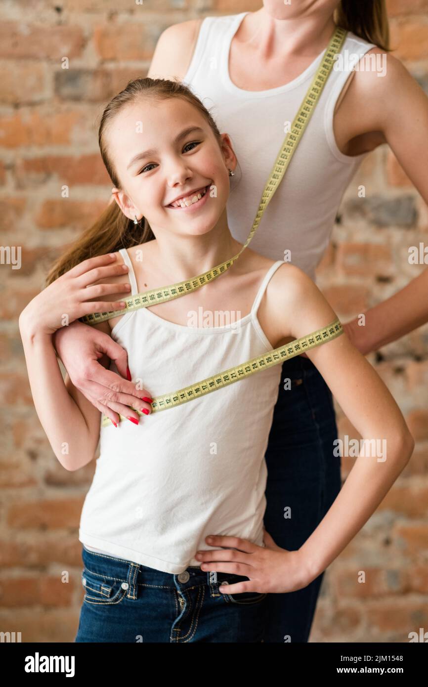 family fitness wellness healthy weight lifestyle Stock Photo