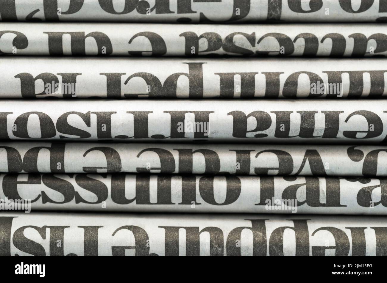 stack of newspapers Stock Photo