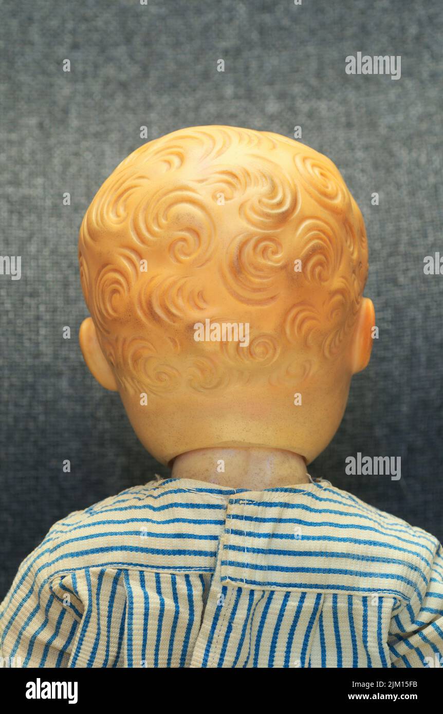 rear view of a baby boy doll Stock Photo