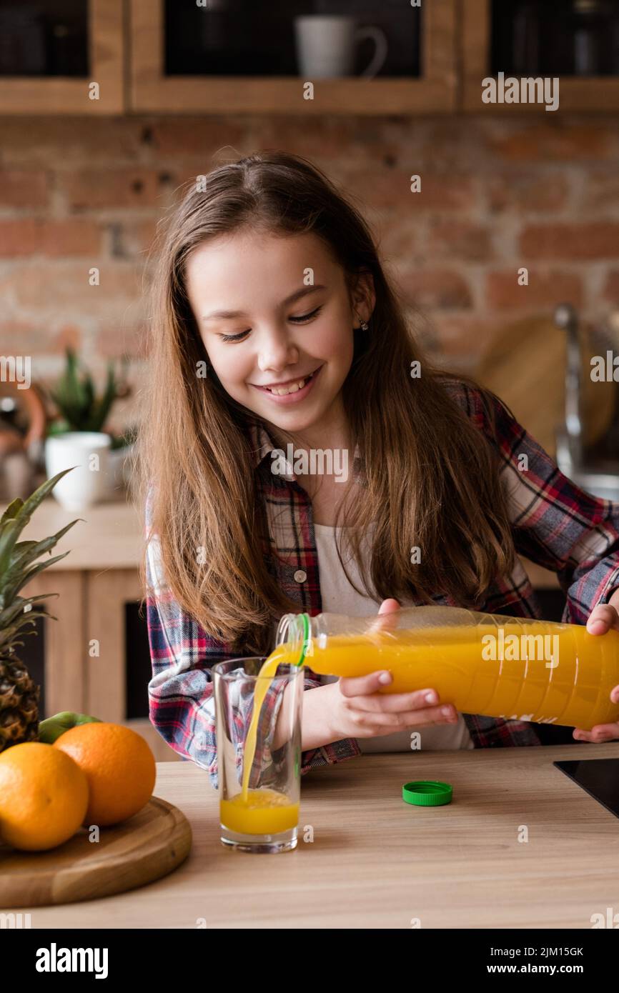 child health drink orange juice balanced nutrition Stock Photo Alamy