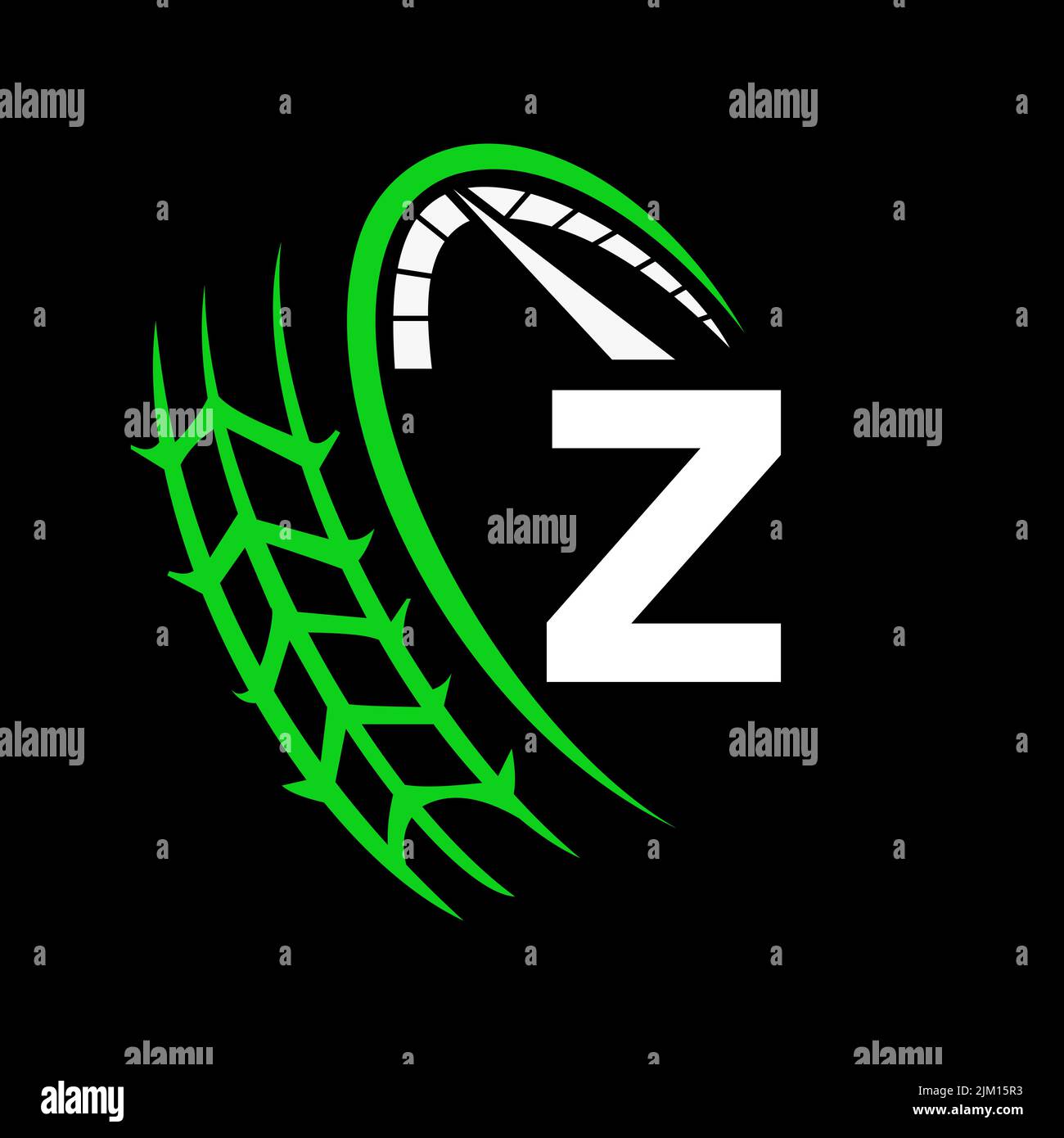 Car Automotive Logo On Letter Z Speed Concept. Sport Car Template For