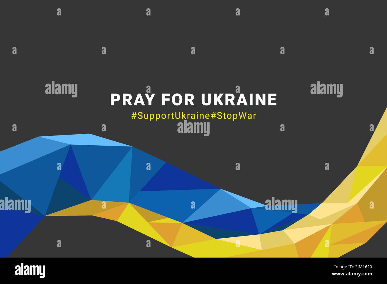 dark abstract grainy background ukraine flag horizontal position vector support ukraine Stock Vector