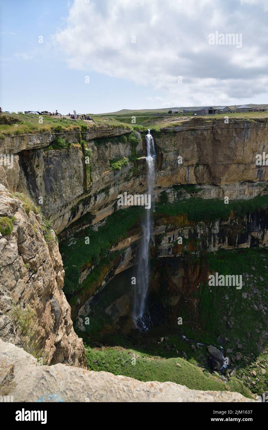 Itlyatlyar Waterfall. Hunzah. Canyon Of Khunzakh. Sights Of The Caucasus mountains. Russia, Dagestan Stock Photo