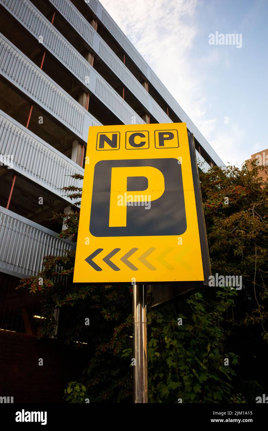 NCP parking sign in Newcastle upon Tyne Stock Photo Alamy