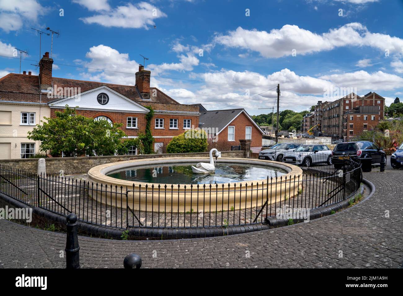 THE SWAN FOUNTAIN AND COTTAGES BEHIND, BUILT BY RICHARD RIGBY IN 1778