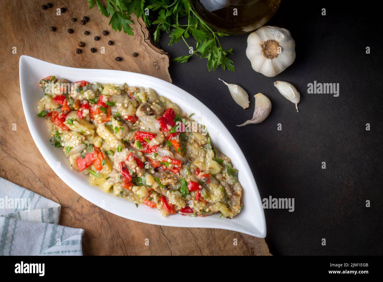 Turkish style eggplant appetizer, eggplant salad, Roasted Eggplant ...