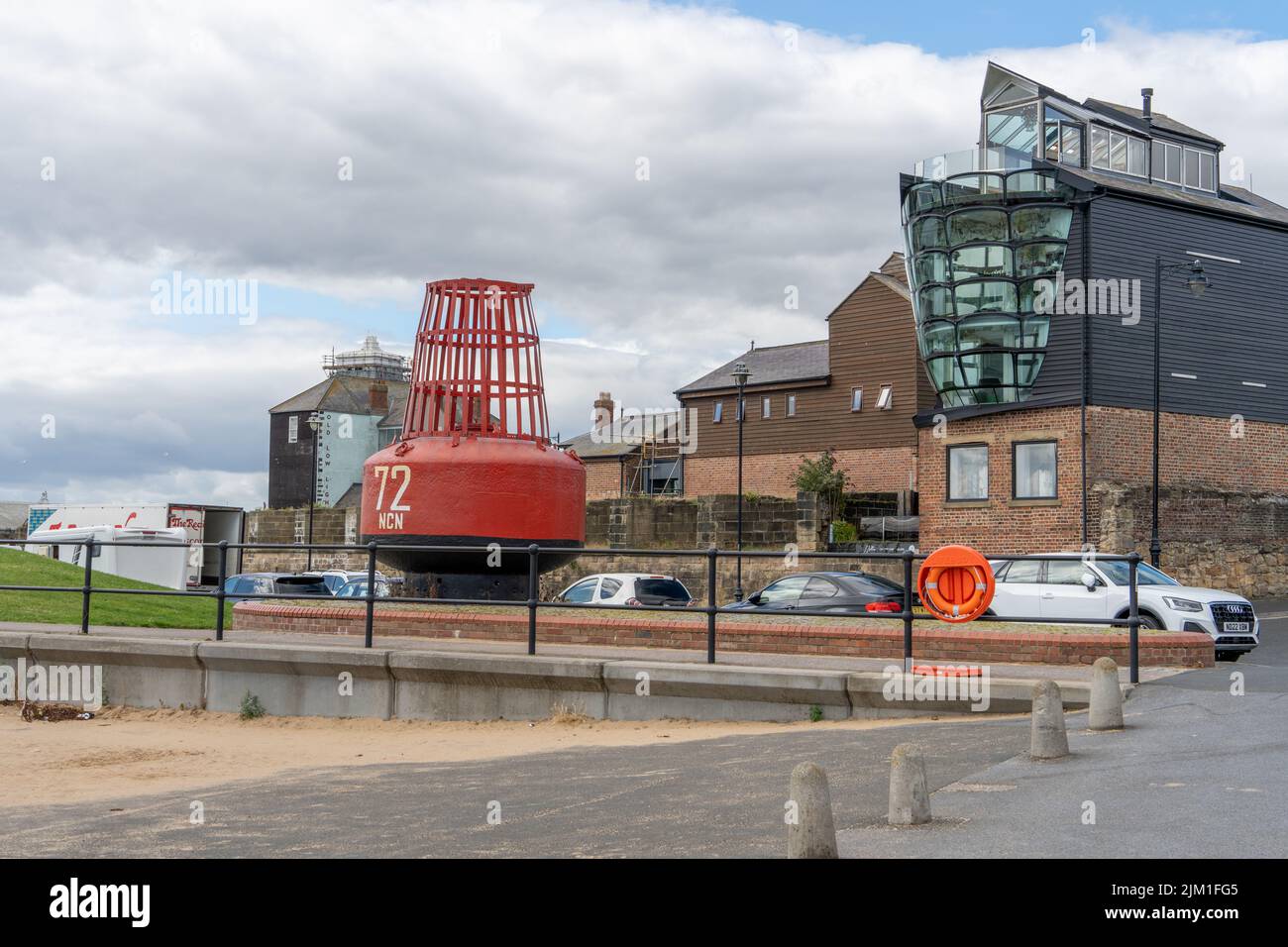 A view of landmarks on the Fish Quay, North Shields, North Tyneside, UK