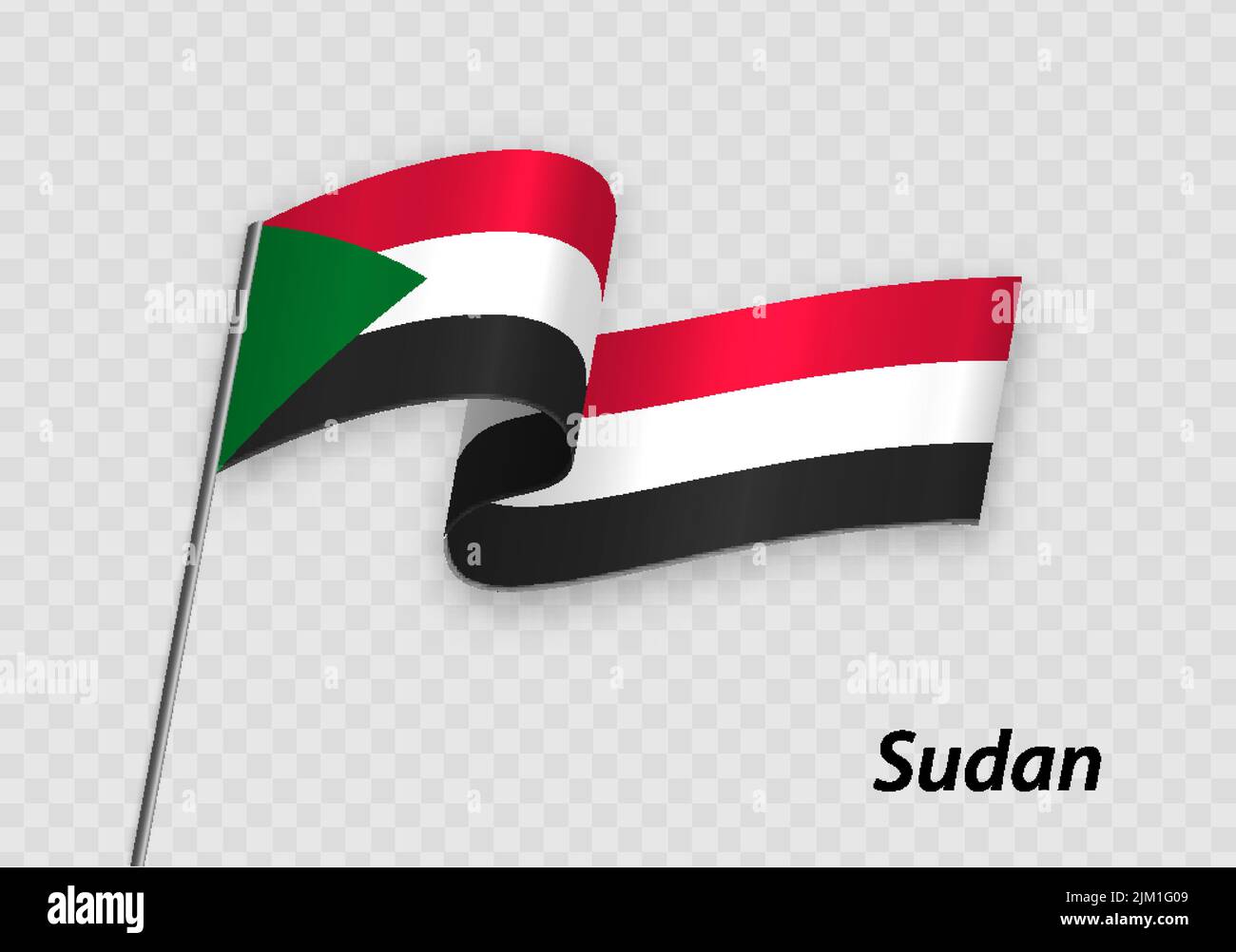 Sudan flagpole vector hi-res stock photography and images - Alamy