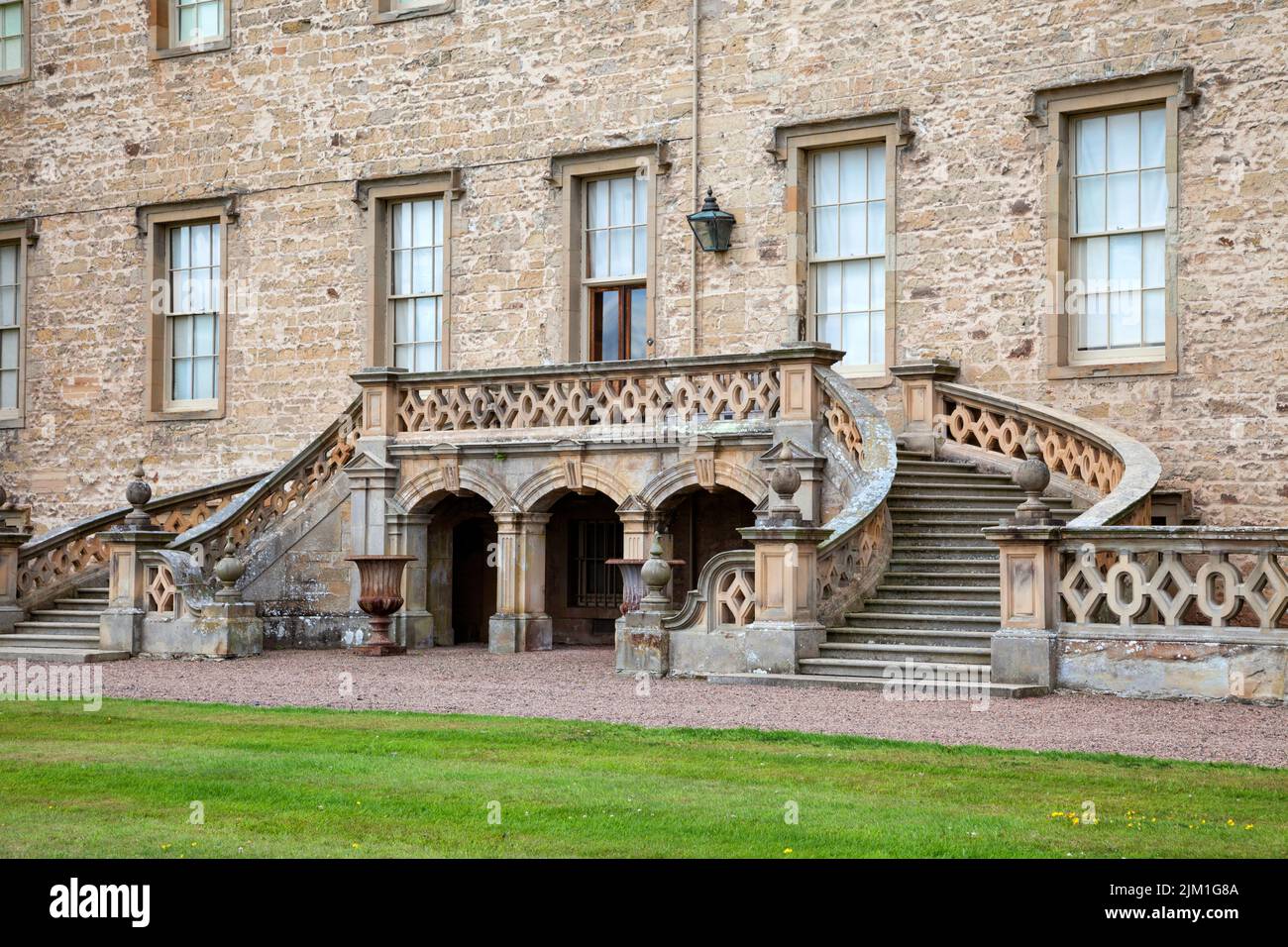 External stairway at Floors Castle, Roxburgh Estate, Scottish Borders