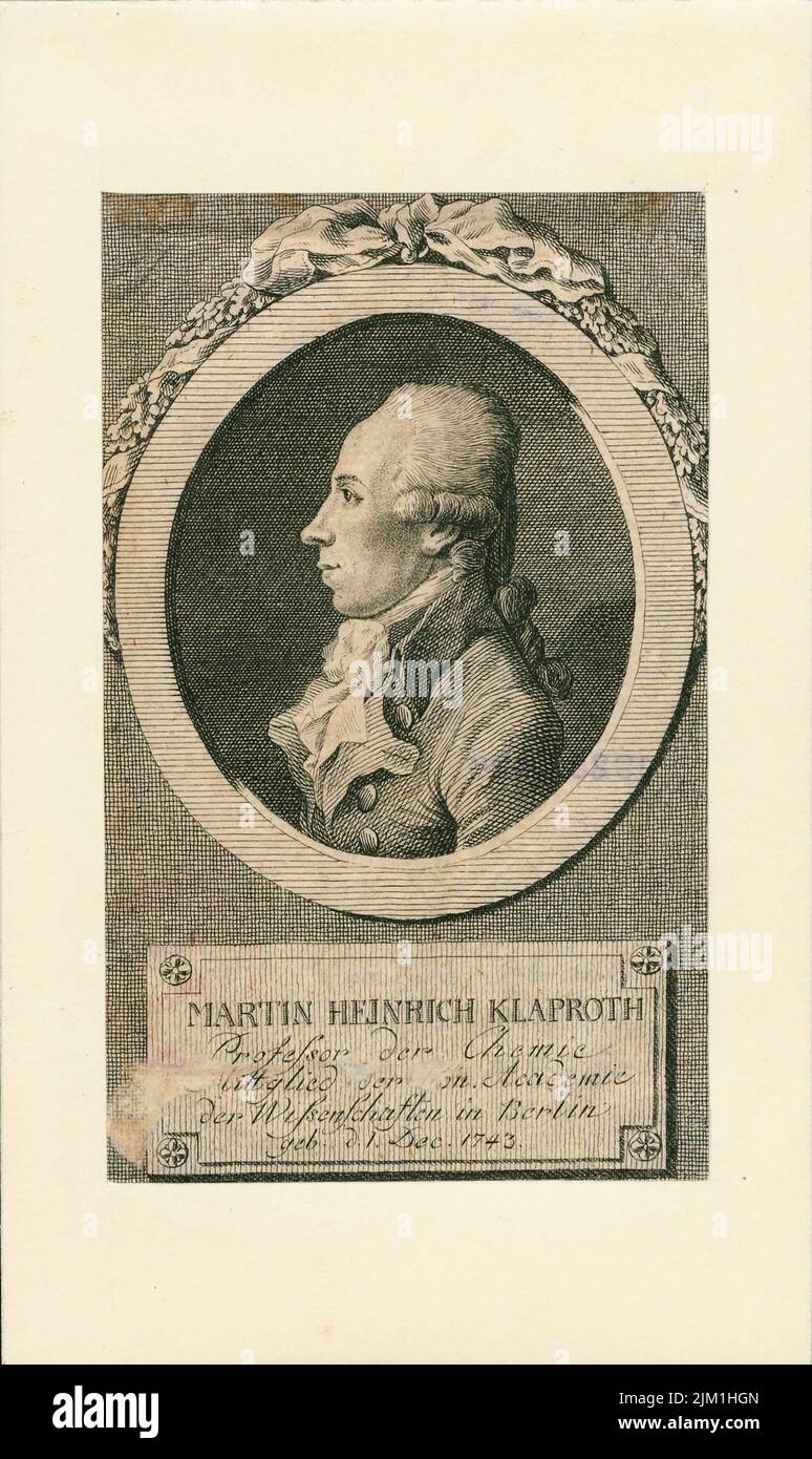 Portrait of the Chemist Martin Heinrich Klaproth (1743-1817). Museum: PRIVATE COLLECTION. Author: ANONYMOUS. Stock Photo