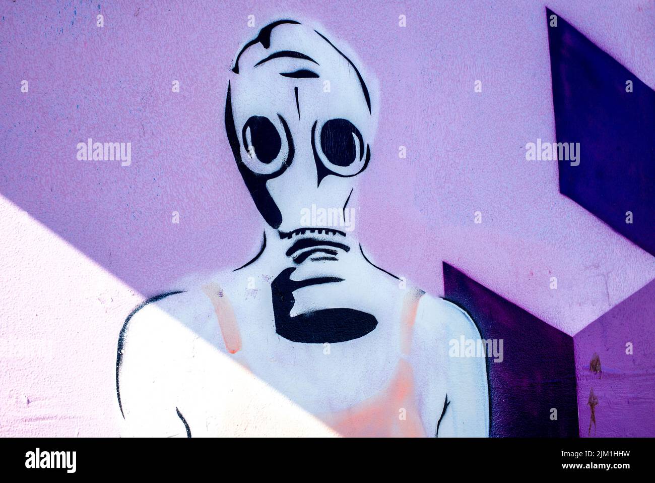 Woman painting wall stencil hi-res stock photography and images - Alamy