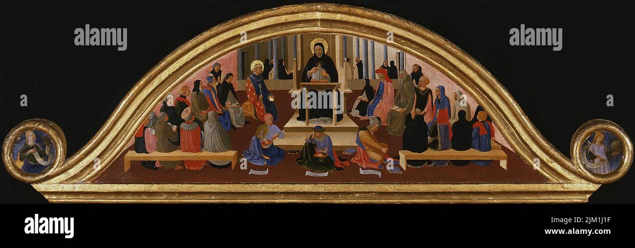 School of Thomas Aquinas. Museum: San Marco, Florence. Author: ZANOBI STROZZI. Stock Photo