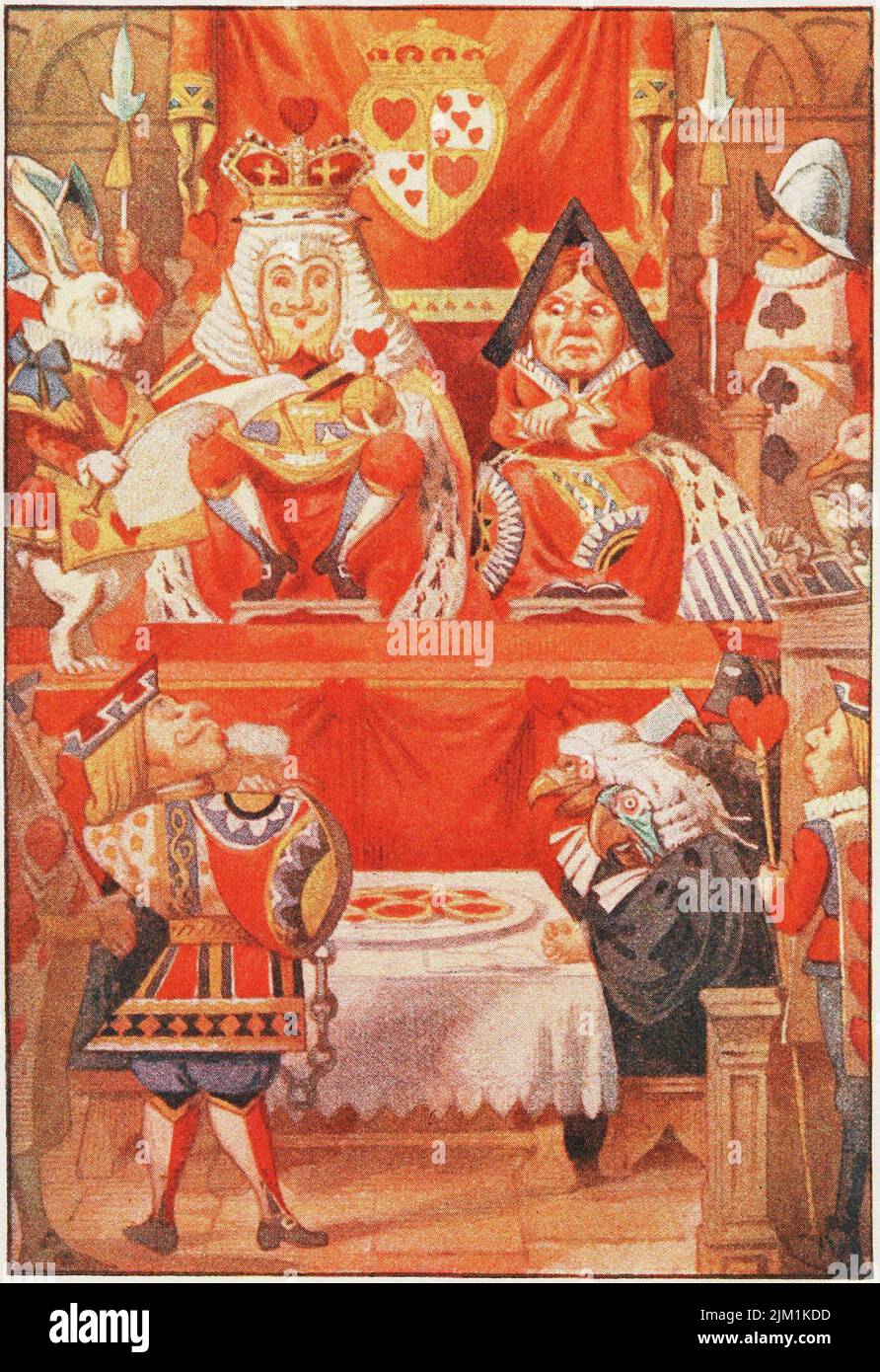 The King and Queen of Hearts were seated on their throne when they