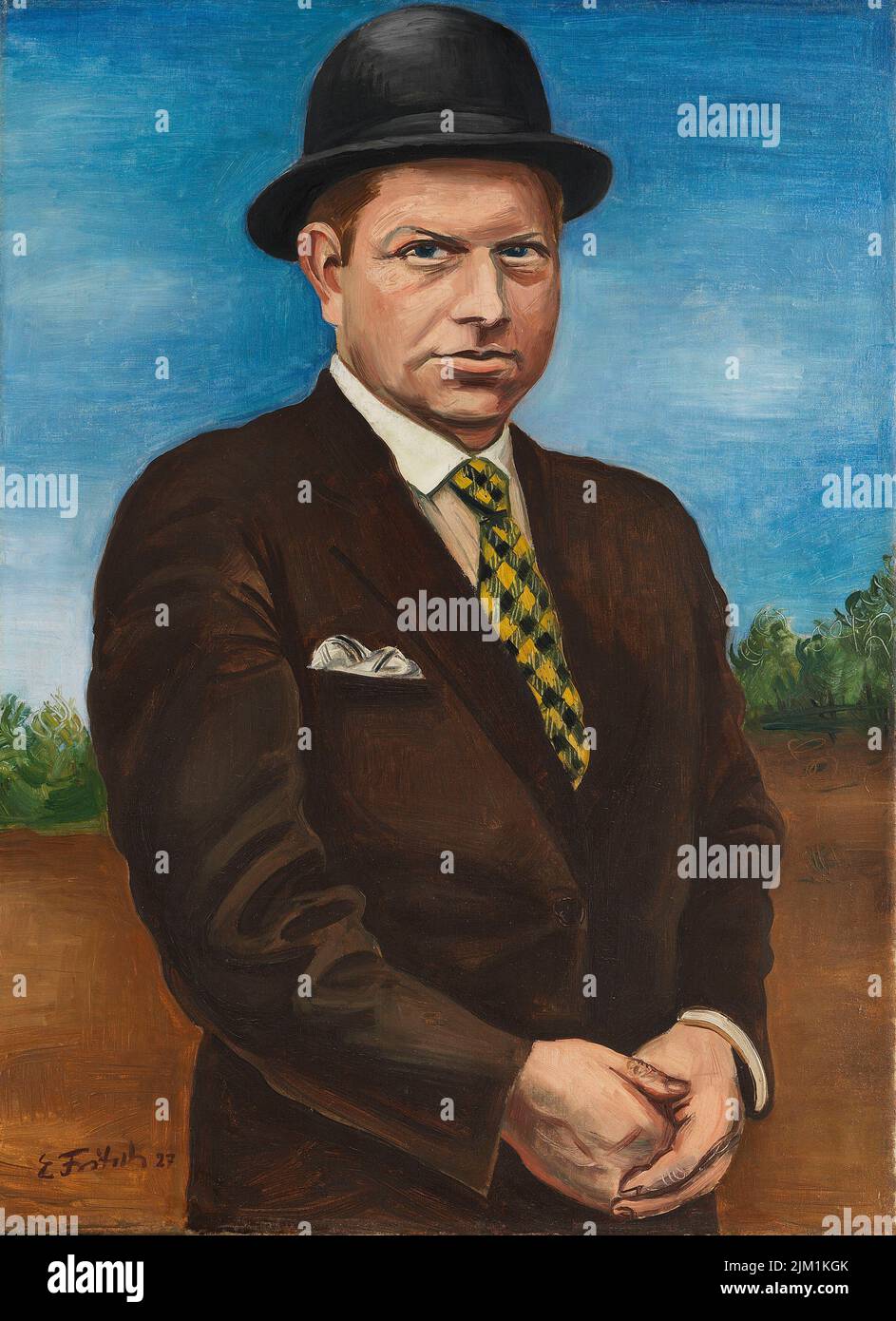 SelfPortrait. Museum PRIVATE COLLECTION. Author ERNST FRITSCH Stock