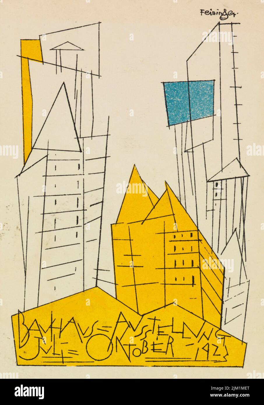 Bauhaus postcard no. 1. Museum: PRIVATE COLLECTION. Author: LYONEL FEININGER. Stock Photo