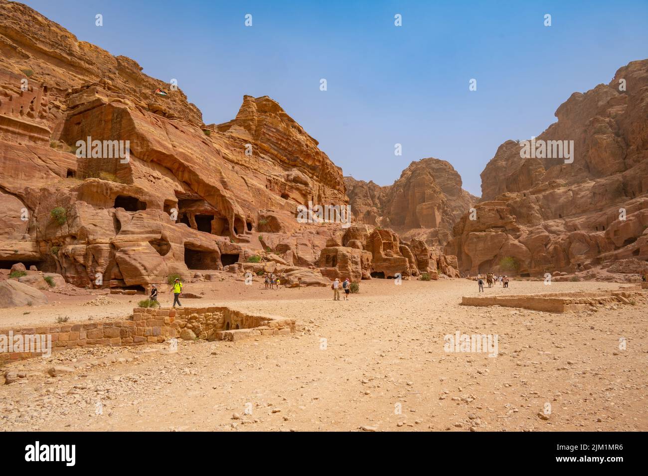 The Street of Fascades in Petra Jordan Stock Photo