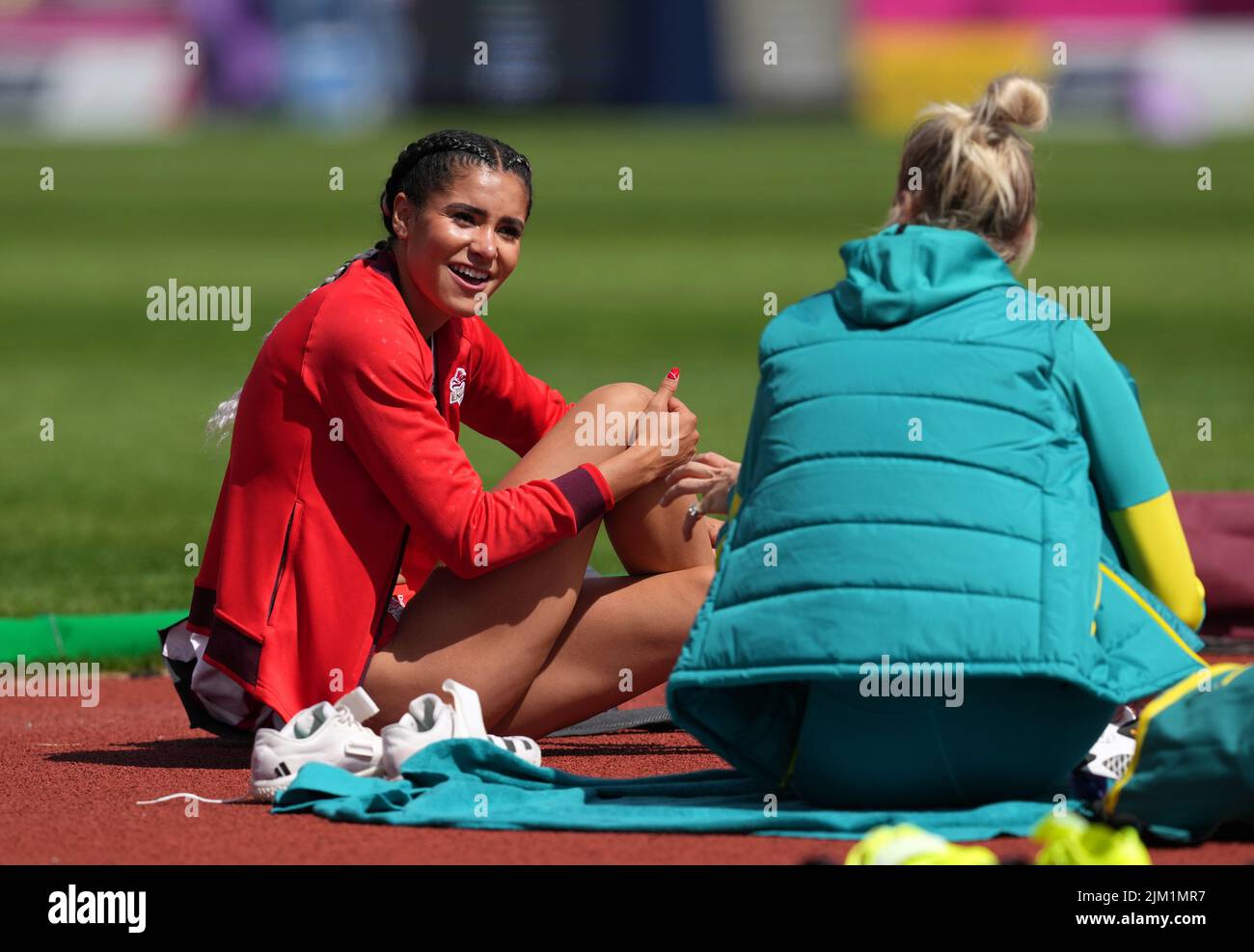 England's Laura Zialor during the Women's High Jump Qualifyng Round at Alexander Stadium on day seven of the 2022 Commonwealth Games in Birmingham. Picture date: Thursday August 4, 2022. Stock Photo